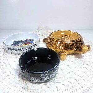Las Vegas Ashtrays Lot of 3 Vintage Collectible Casino Souvenir